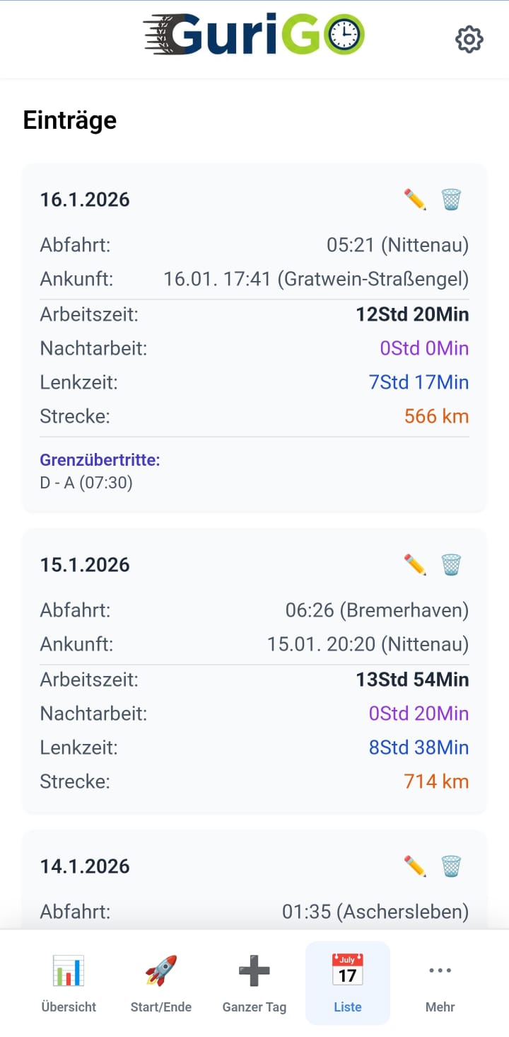 Schicht beenden