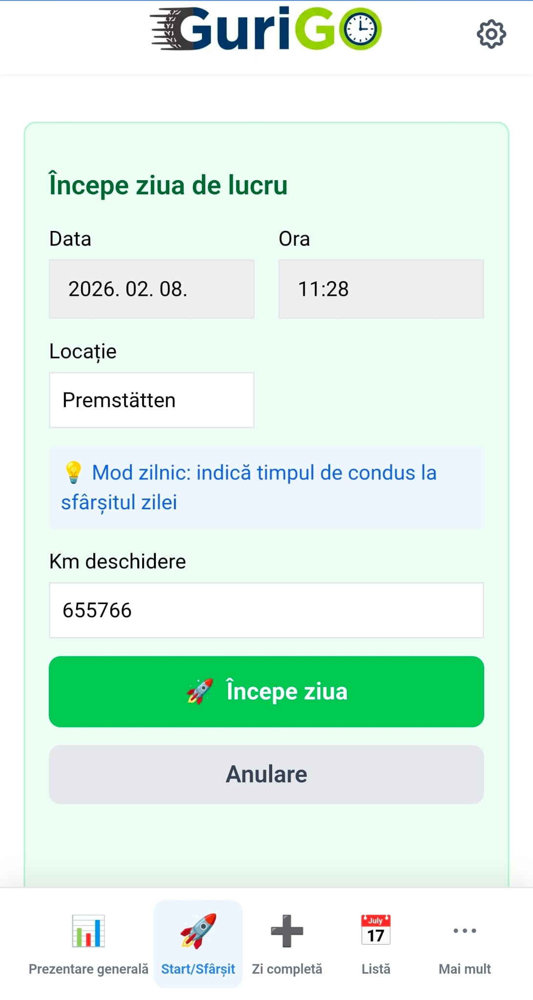 Gestionarea paleților