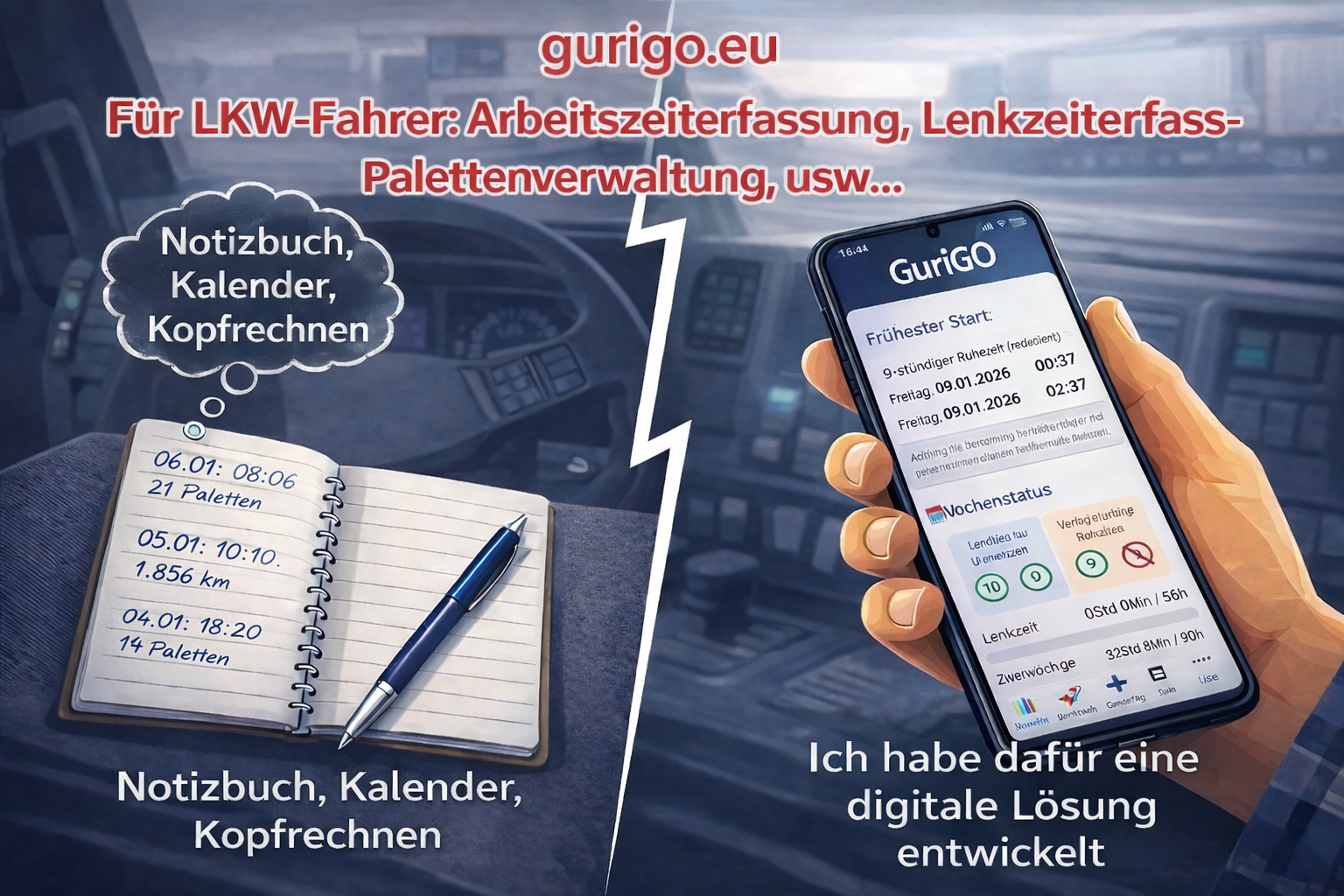 WhatsApp-Beispielkonversation zur Nutzung von GuriGO