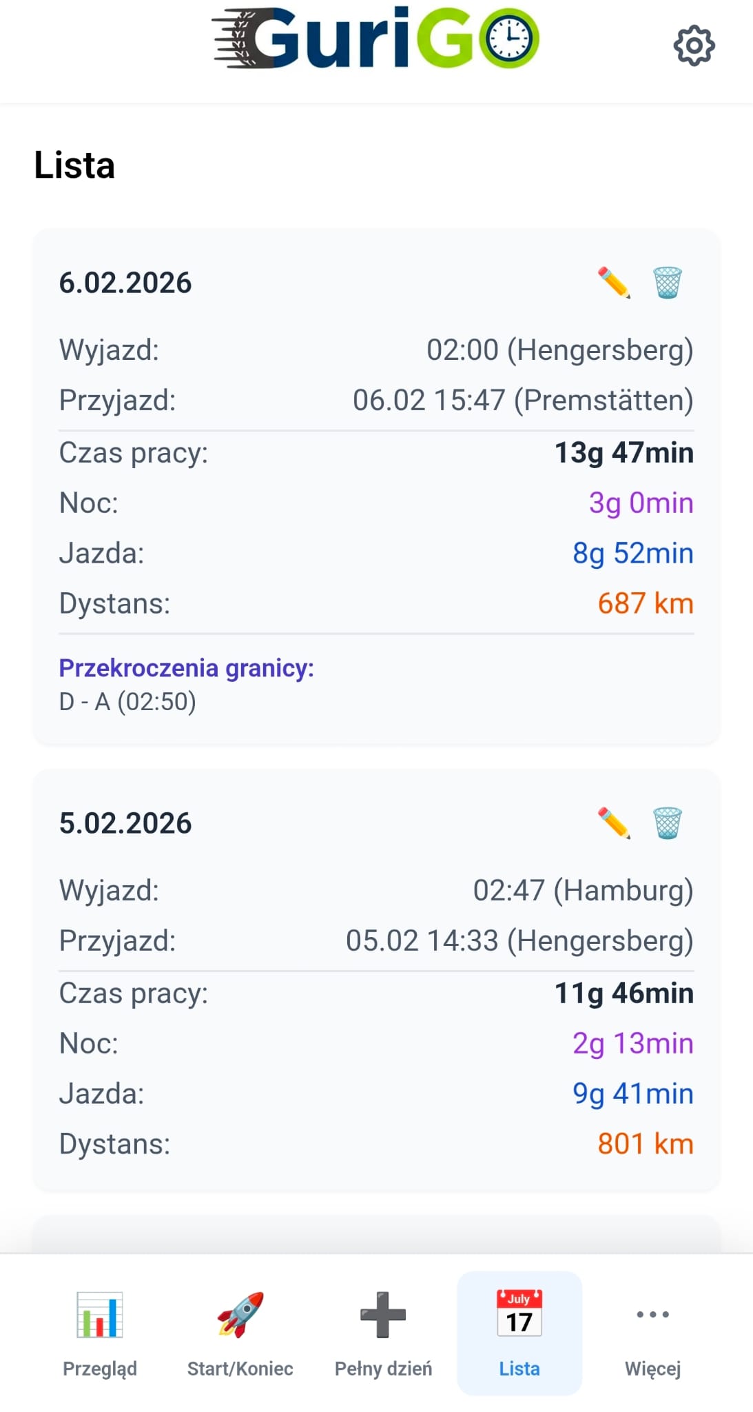Zakończenie zmiany
